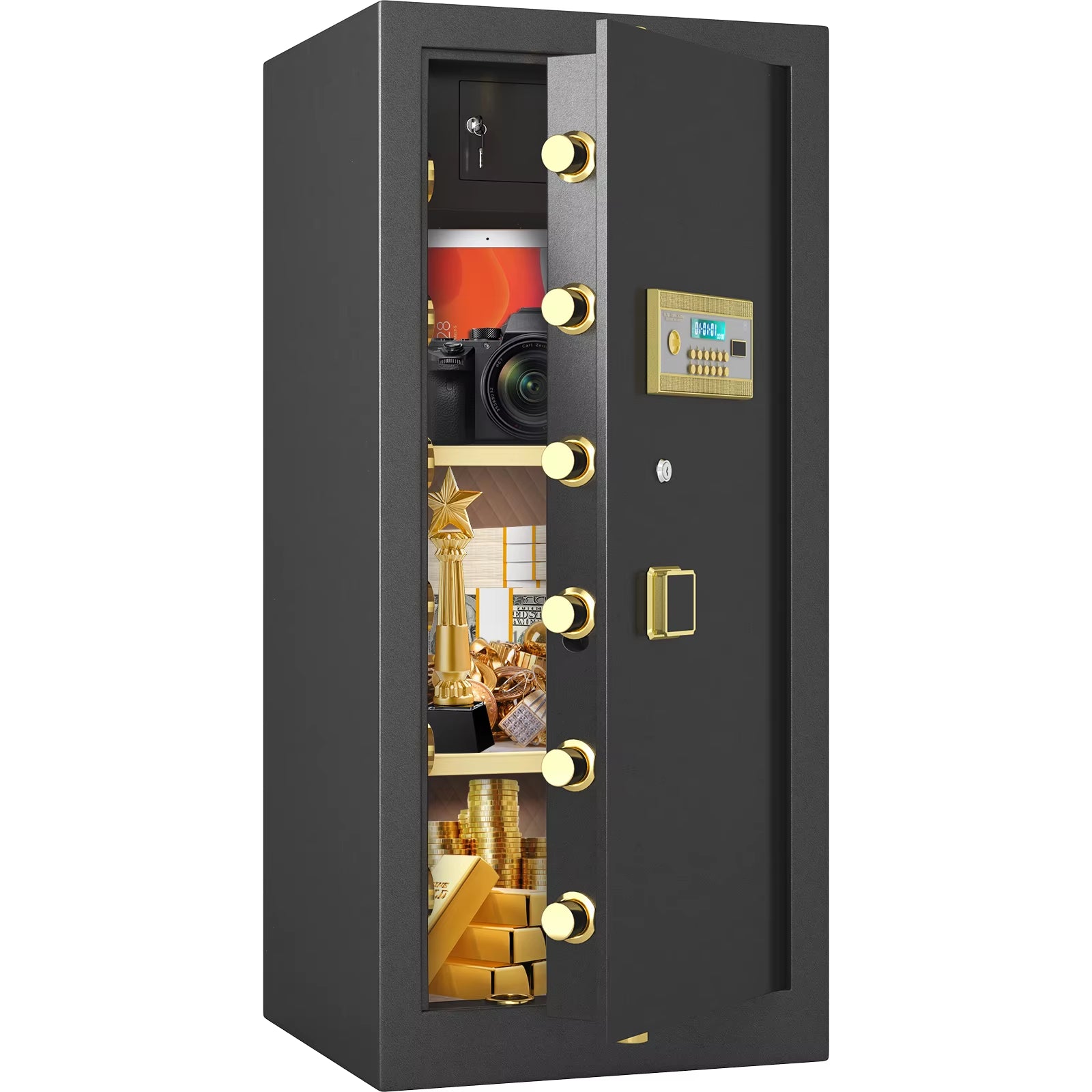 47.24'' Extra Large Safe Box, 14.1 Cubic Feet Heavy Duty Big Safe with Security Double Key Lock & Seperate Lock Box for Document