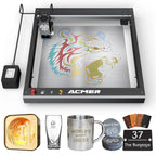 ACMER P2 33W Laser Engraver Cutter Engraving at 24000Mm/Min Cut 25Mm Acrylic Ios Android App Control No DIY No Installation