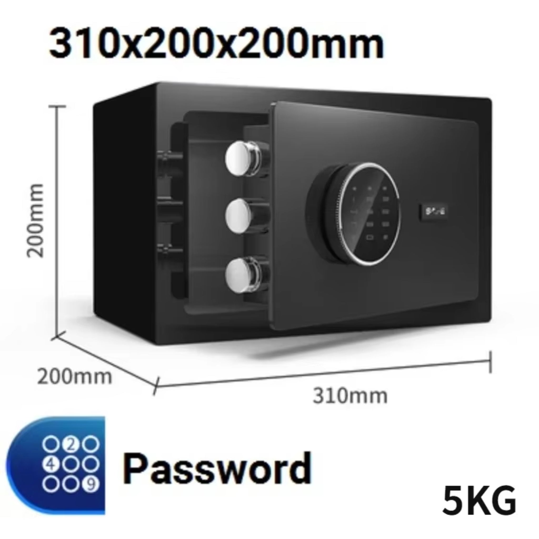 Digital Safe Box for Money All Steel Cofre Inteligentes Fingerprint Electronic Password Safe Household Small Safe Deposit Box