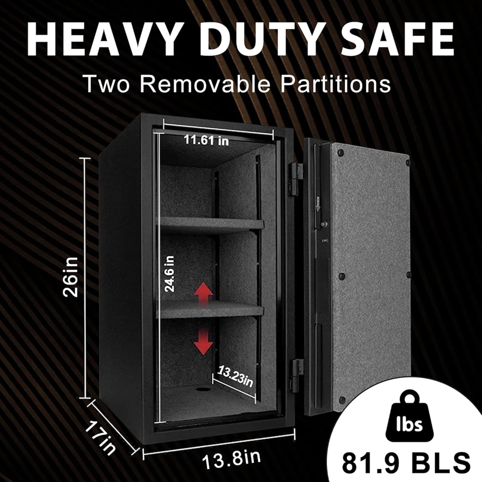 Fireproof Safe,3.47 Cubic Feet Home Safe Box, Large Steel Digital Safes Box with Digital Lock for Home and Office
