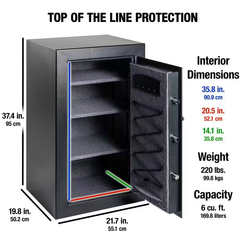 6.0 Cu. Ft. Safe Box with Digital Lock and Shelves