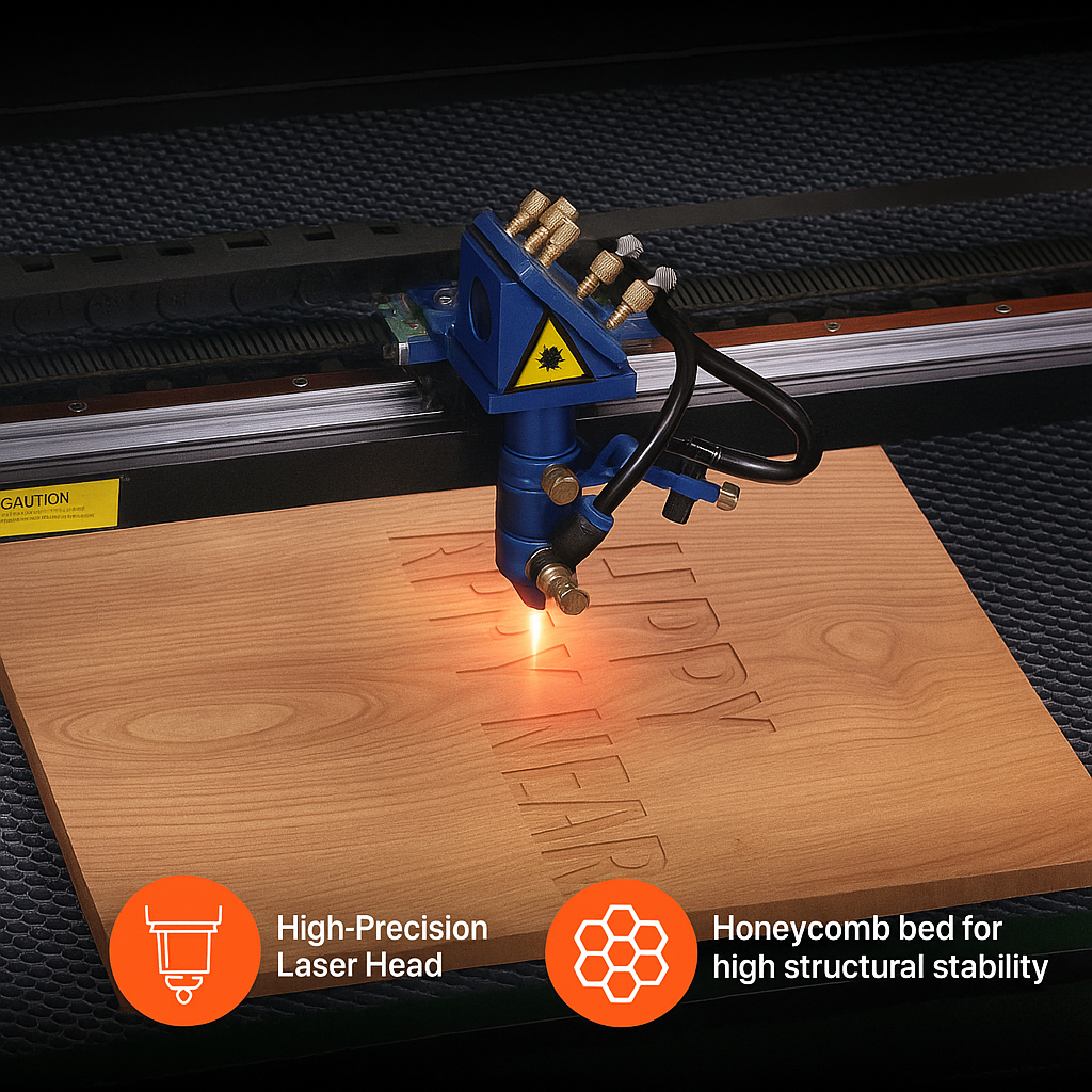 100W CO2 Laser Engraver and Cutter 24 X 35 in 19.7 IPS Engraving Machine