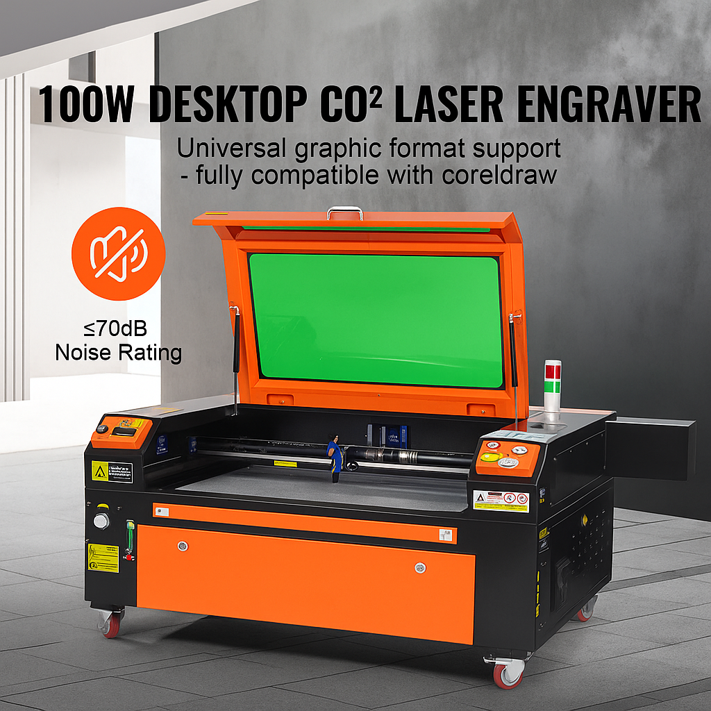 100W CO2 Laser Engraver and Cutter 24 X 35 in 19.7 IPS Engraving Machine