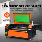 100W CO2 Laser Engraver and Cutter 24 X 35 in 19.7 IPS Engraving Machine