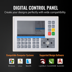 50W CO2 Laser Engraver and Cutter 12 X 20 in 19.7 IPS Engraving Machine