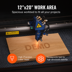 50W CO2 Laser Engraver and Cutter 12 X 20 in 19.7 IPS Engraving Machine