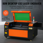 80W CO2 Laser Engraver and Cutter 20 X 28 in 19.7 IPS Engraving Machine