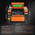 50W CO2 Laser Engraver and Cutter 12 X 20 in 19.7 IPS Engraving Machine