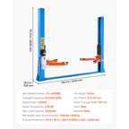 Uimoso 11000 Lbs 2 Post Lift Double Lock Two Post Lift Heavy Duty Vehicle Hoist