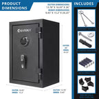 2.02 Cu. Ft. Fireproof Safe with Biometric and Digital Keypad Safe