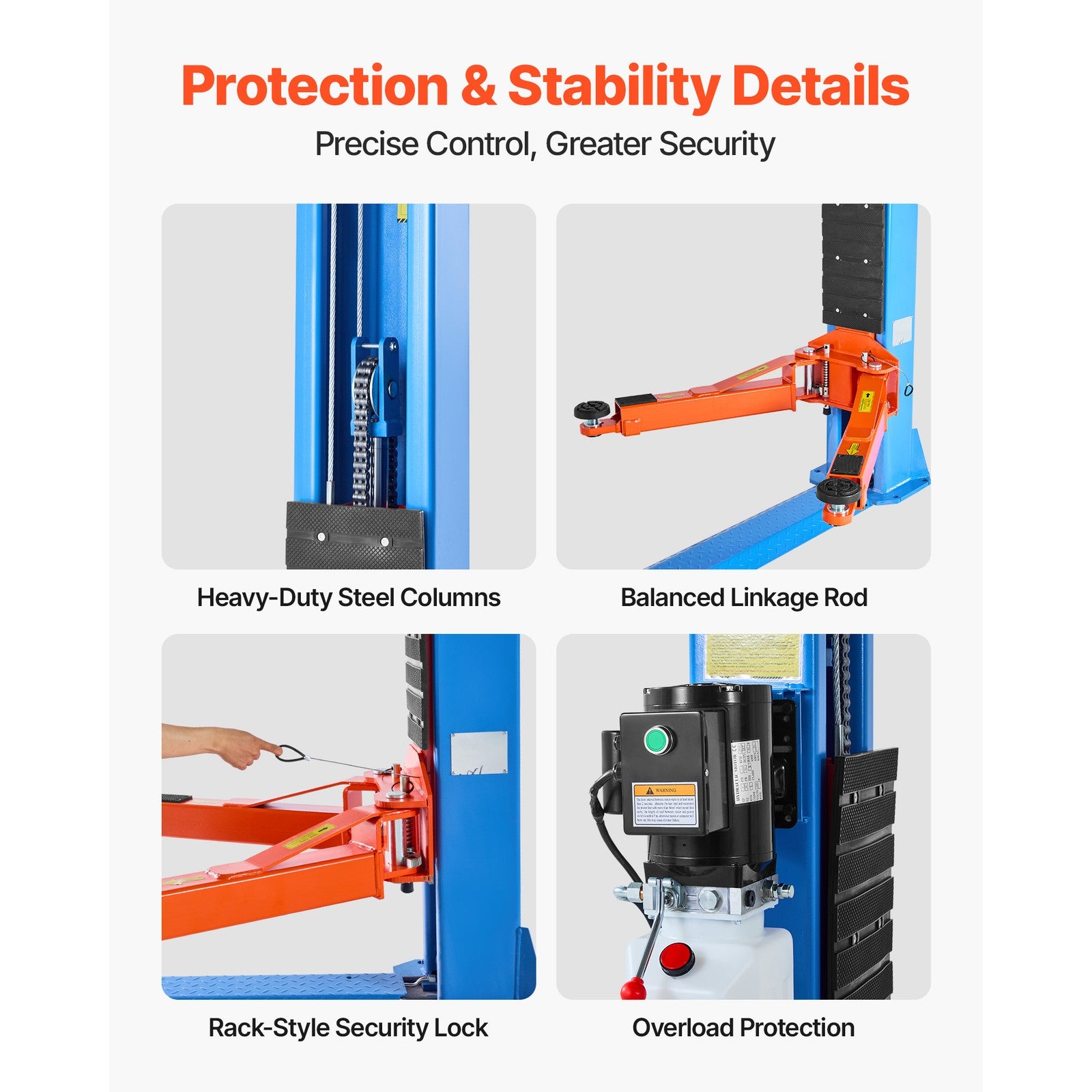 Uimoso 11000 Lbs 2 Post Lift Double Lock Two Post Lift Heavy Duty Vehicle Hoist