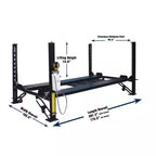 4-Post Automotive Deluxe Storage Car Lift 8,000 Lb. Capacity with Casters, Drip Trays and Jack Tray