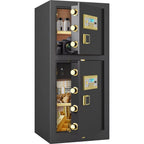 47.24'' Extra Large Safe Box, 13.8 Cubic Feet Heavy Duty Big Safe with Security Double Key Lock & Seperate Lock Box for Document