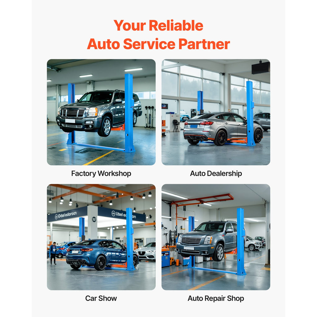 Uimoso 12000 Lbs 2 Post Lift Single Lock Release Garage Shop Auto Lifter 2.95HP