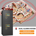 59.05'' Extra Large Safe Box, 17.6 Cubic Feet Heavy Duty Big Safe with Security Double Key Lock & Seperate Lock Box for Document