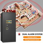 47.24'' Extra Large Safe Box, 14.1 Cubic Feet Heavy Duty Big Safe with Security Double Key Lock & Seperate Lock Box for Document