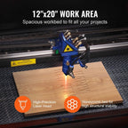 50W CO2 Laser Engraver and Cutter 12 X 20 in 19.7 IPS Engraving Machine