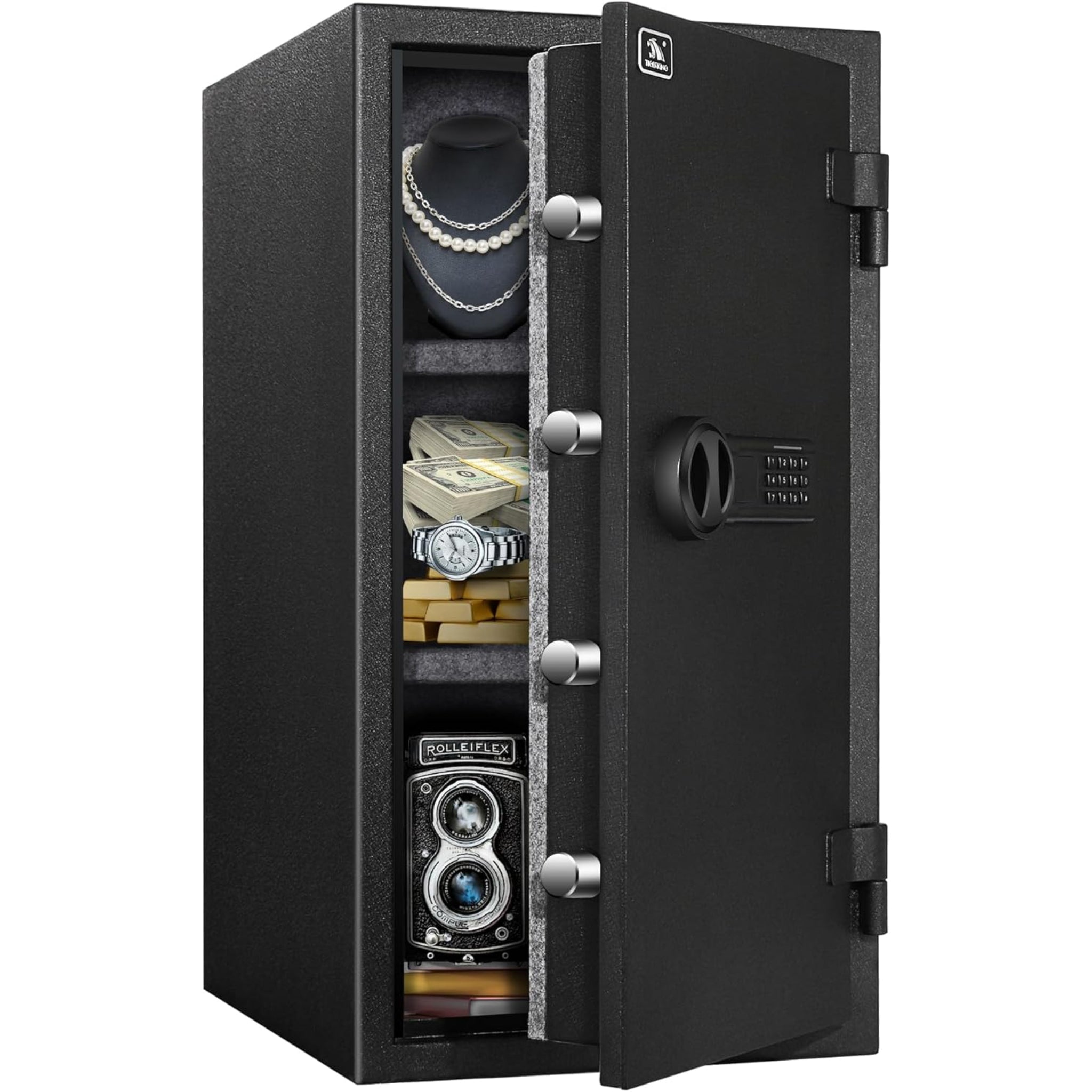 Fireproof Safe,3.47 Cubic Feet Home Safe Box, Large Steel Digital Safes Box with Digital Lock for Home and Office