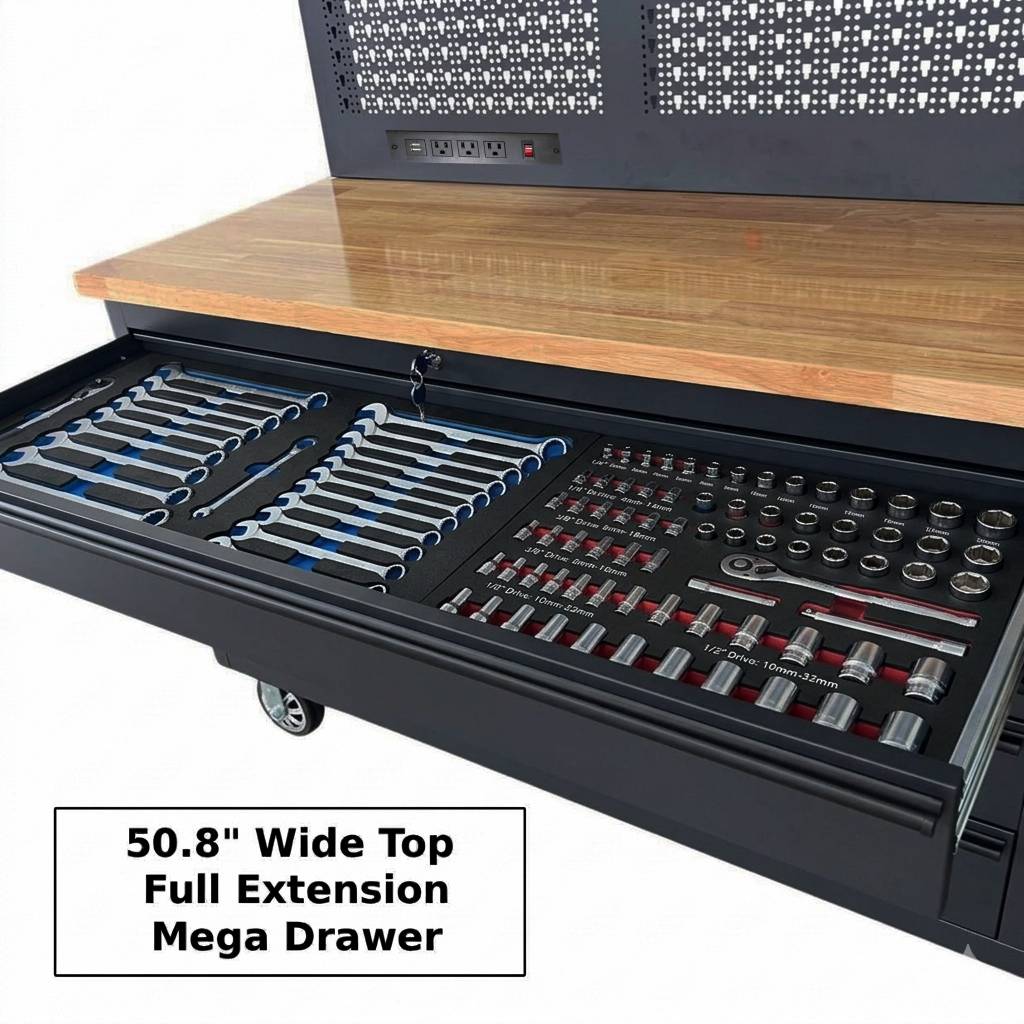 GTOOLS Overhead Pro 72-Inch Rolling Tool Chest