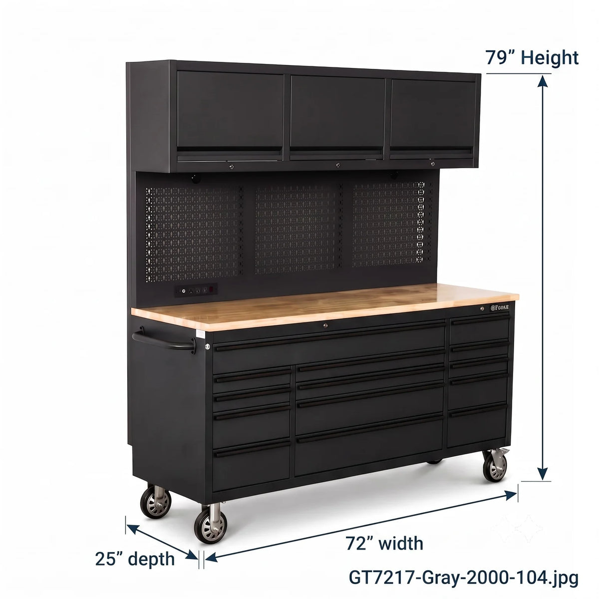 GTOOLS Overhead Pro 72-Inch Rolling Tool Chest