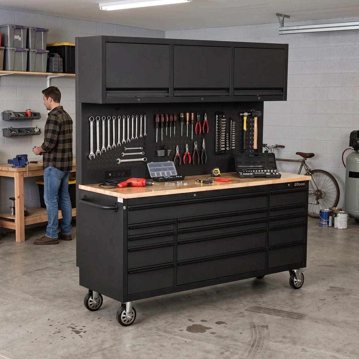 GTOOLS Overhead Pro 72-Inch Rolling Tool Chest