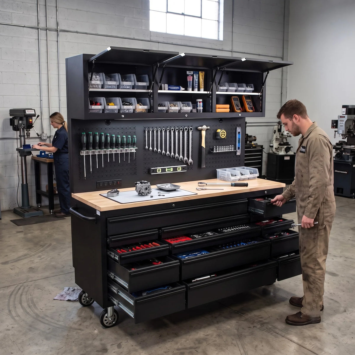 GTOOLS Overhead Pro 72-Inch Rolling Tool Chest