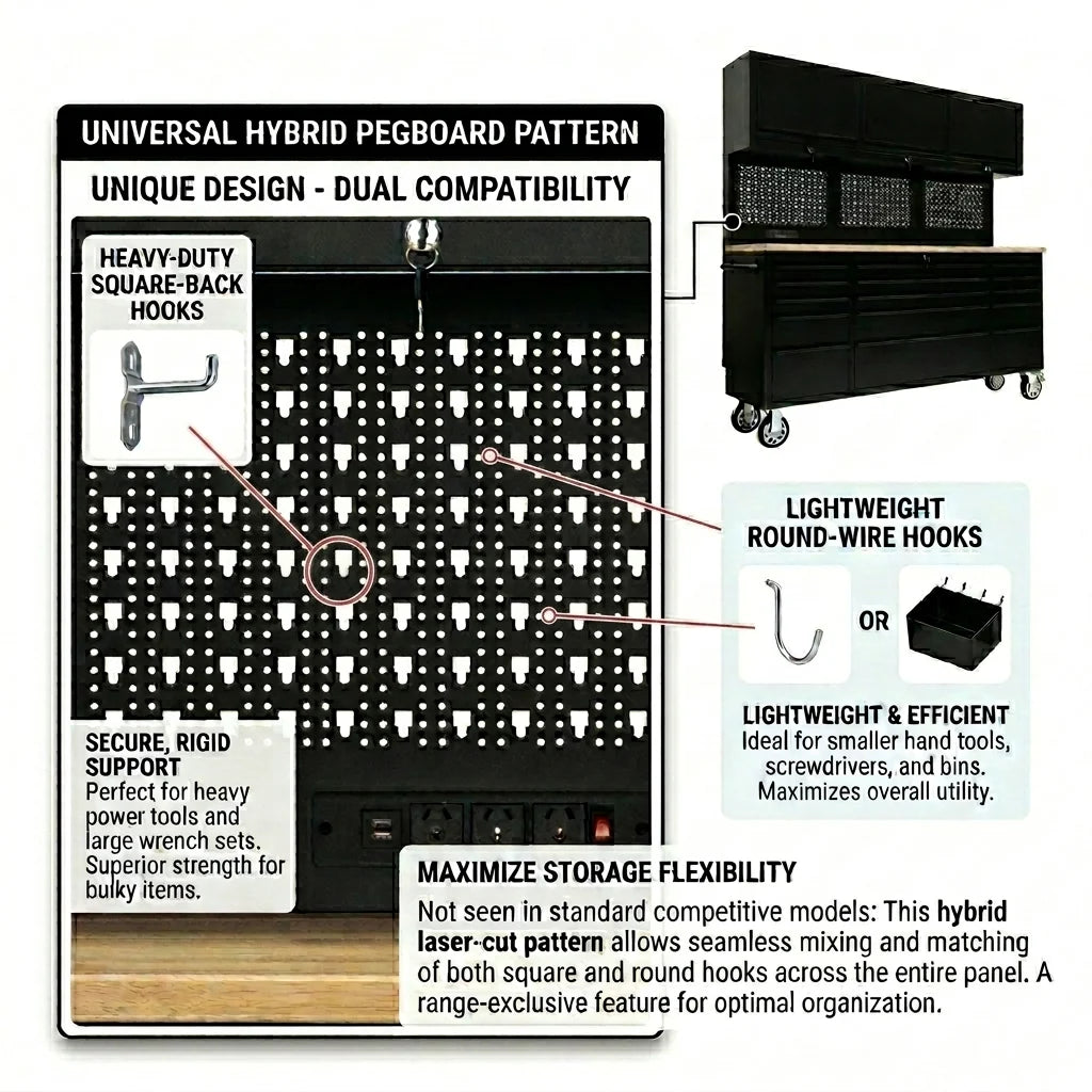 GTOOLS 72-Inch Rolling Tool Chest (Model GT7218-Black)