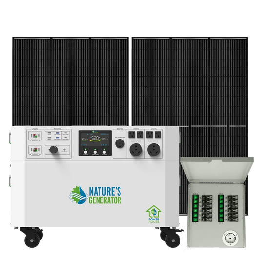 Nature's Generator Powerhouse Gen 2 Solar Generator and Transfer Switch Bundle