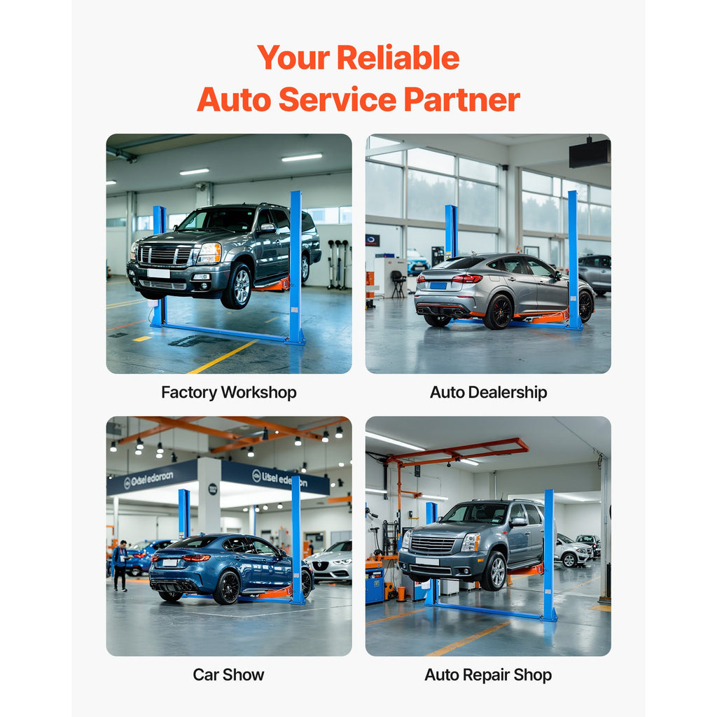 Uimoso 11000 Lbs 2 Post Lift Double Lock Two Post Lift Heavy Duty Vehicle Hoist