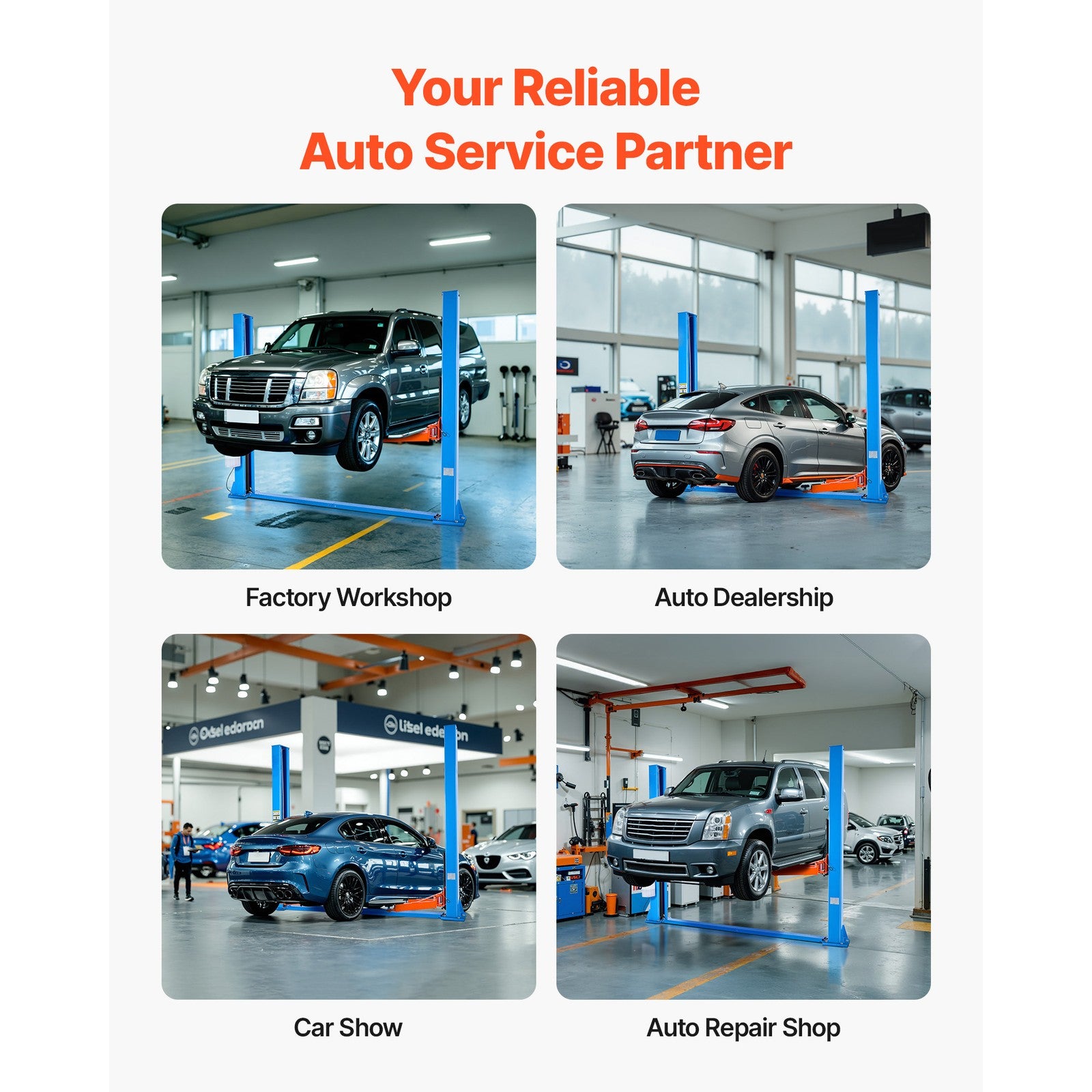 Uimoso 11000 Lbs 2 Post Lift Double Lock Two Post Lift Heavy Duty Vehicle Hoist