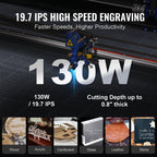 130W CO2 Laser Engraver and Cutter 35 X 55 in 19.7 IPS Engraving Machine