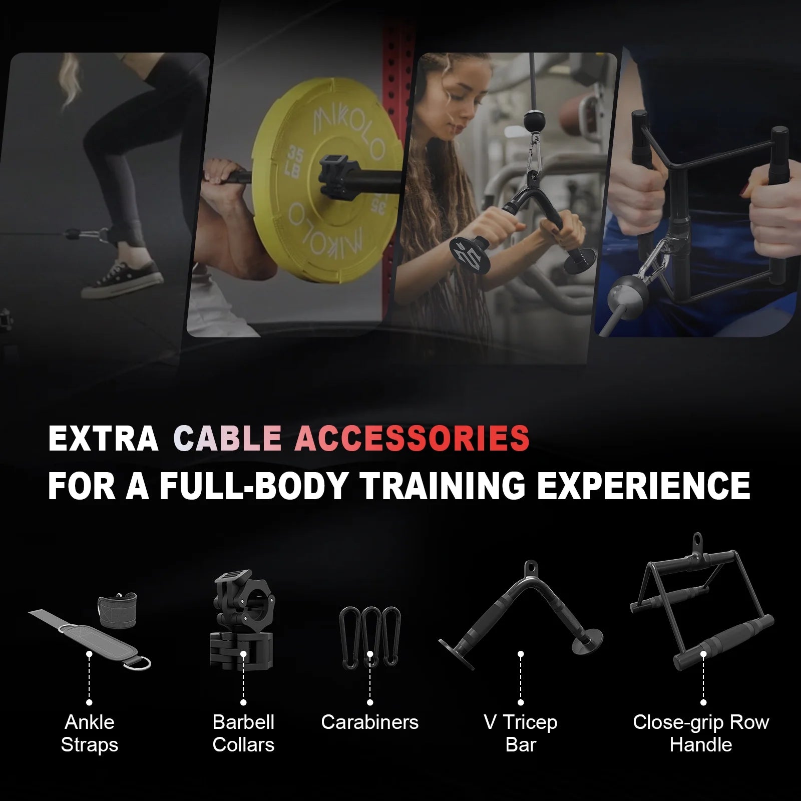 Smith Machine Home Gym, 2200 Lbs Power Rack Cage with Cable Crossover, Weight Bar, 360° Landmine, Barbell Holders and Other Attachments, Total Body Strength Training Cage