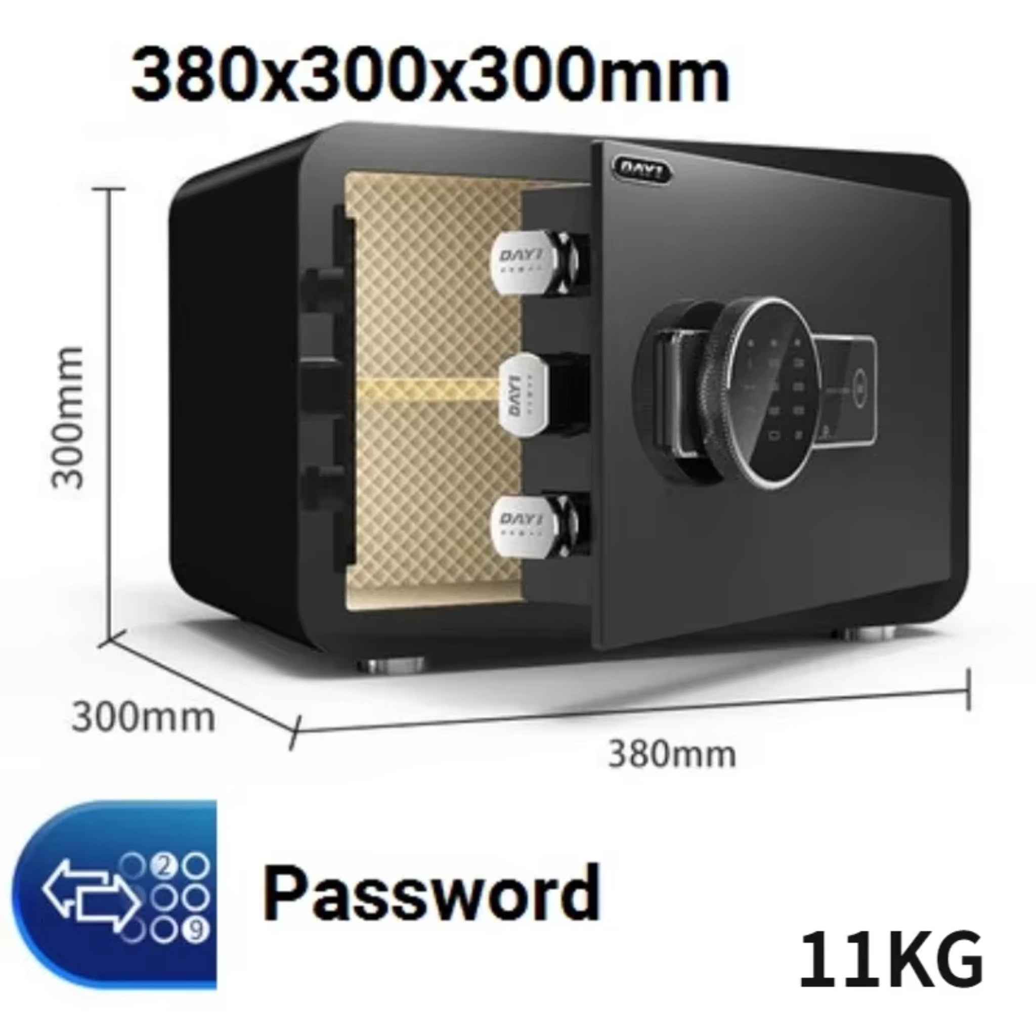 Digital Safe Box for Money All Steel Cofre Inteligentes Fingerprint Electronic Password Safe Household Small Safe Deposit Box