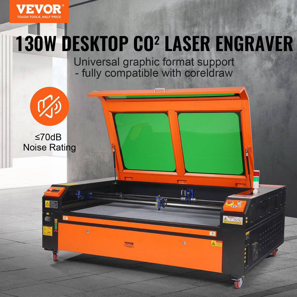 VEVOR 130W CO2 Laser Engraver and Cutter 35 X 55 in 19.7 IPS Engraving Machine