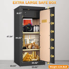 47.24'' Extra Large Safe Box, 14.1 Cubic Feet Heavy Duty Big Safe with Security Double Key Lock & Seperate Lock Box for Document