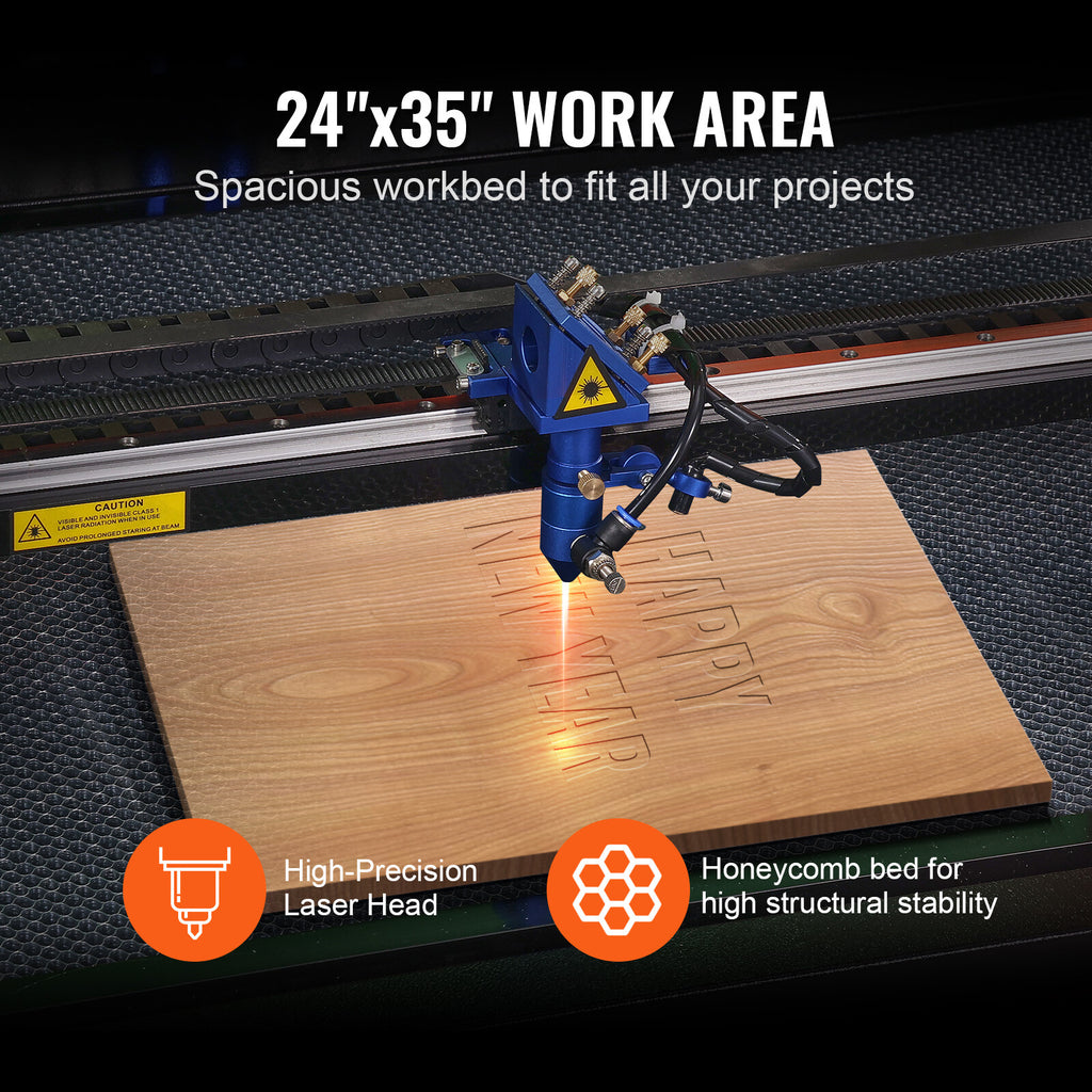 100W 24 X 35 in CO2 Laser Cutter Engraver Cutting Engraving Machine