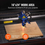 60W CO2 Laser Engraver Cutter 16" X 24" Engraving Cutting Machine 19.7 IPS