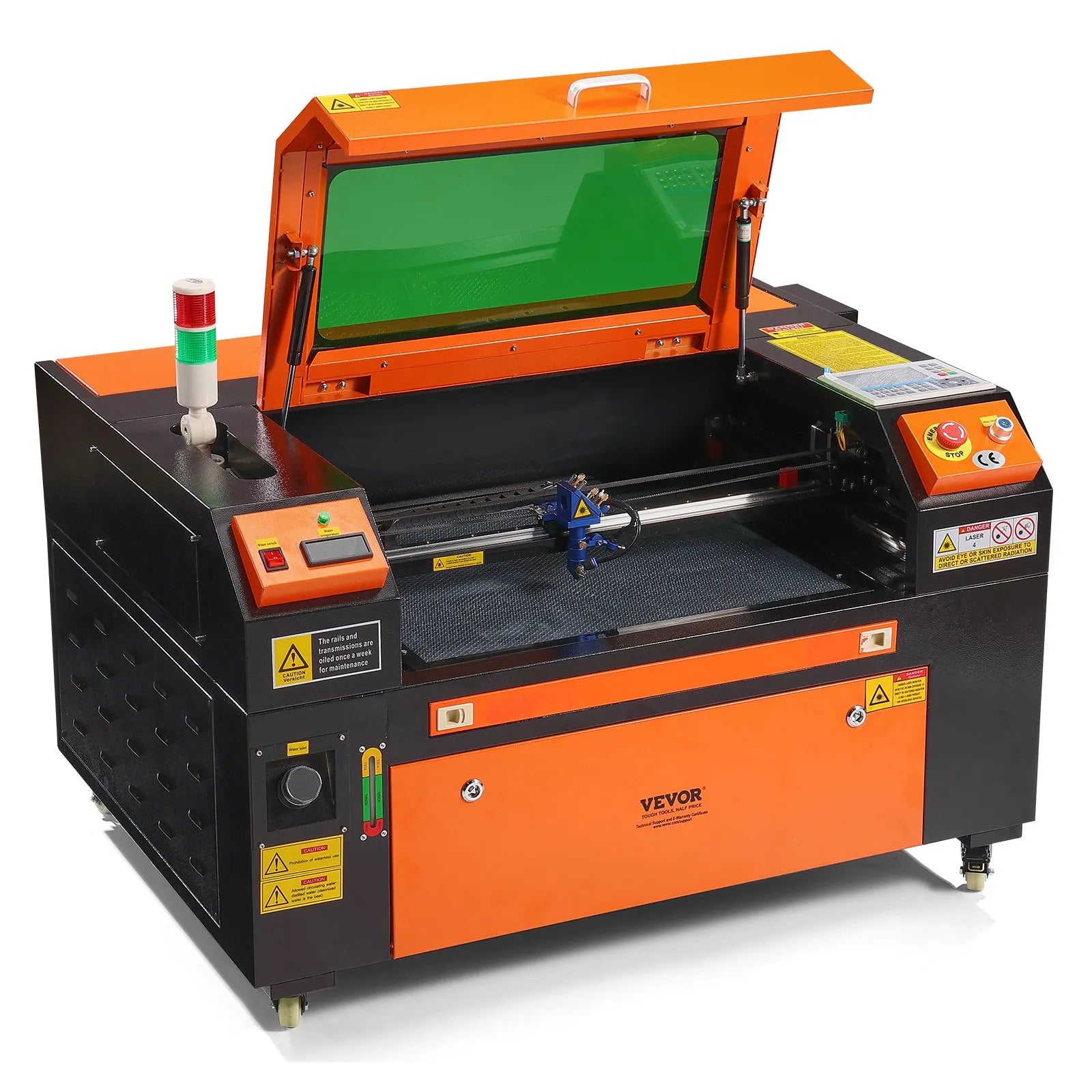 60W CO2 Laser Engraver Cutter 16" X 24" Engraving Cutting Machine 19.7 IPS